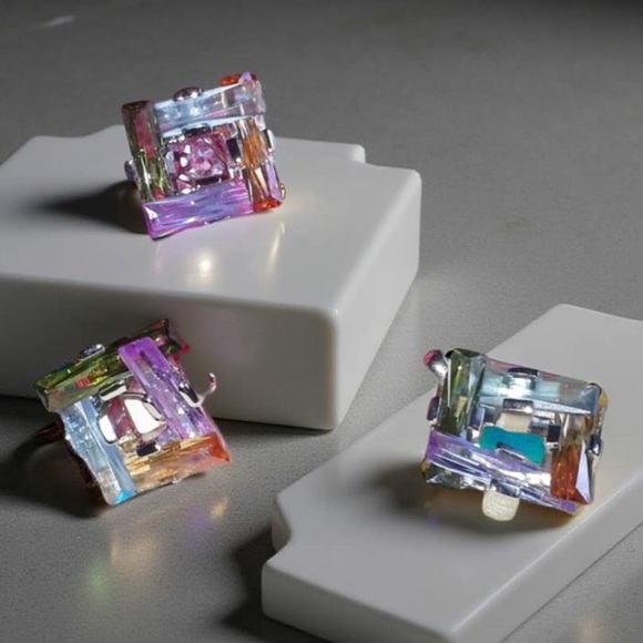 Colorful Geometric Earrings for pierced and Pendant New Boutique - Picture 9 of 11